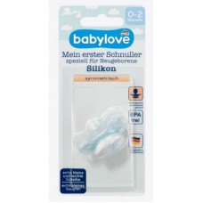 Babylove  Силиконовая соска, синяя, размер 0, 0 - 2 месяца, 1 шт.