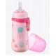 Babylove Бутылочка для питья с гибкой и мягкой силиконовой трубочкой для питья с 12 месяцев №1, 330 мл
